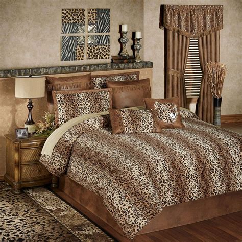 leopard print king comforter.